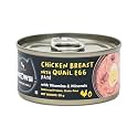 Meowsi by HUFT Chicken Breast &amp; Quail Egg Pate Canned Wet Cat Food - 80 gm | Delicious &amp; Soft-Textured Cat Food for Persian &amp; All Breeds | Nutrient-Rich Diet for All Life Stages