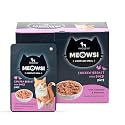 Meowsi by HUFT Chicken Breast with Duck Pate Wet Cat Food - 80 gm | Pack of 6 | Delicious, Soft & Hydrating Food, All Breeds | Enriched with Essential Nutrients for Growth & Wellness