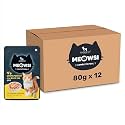 Meowsi by HUFT Chicken Breast with Quail Egg Pate Cat Wet Food - 80 gm | Pack of 12 | Smooth, Nutritious &amp; Easy-to-Digest Meal for Persian &amp; All Breeds | Rich in Protein for Growth &amp; Wellness