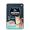 Meowsi by HUFT Tuna & Shrimp Pate Wet Cat Food - 80 gm | Pack of 3 | Delicious & Creamy Food for Persian & All Breeds | Rich in Omega-3, Essential Nutrients & Hydration for Optimal Health