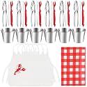 Mepase 31 Pcs Seafood Boil Crab Cracker Tool Kit, Red