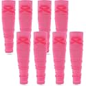 Mepase 4/36 Pairs Women Breast Cancer Awareness Football Leg Sleeves Calf Compression Leg Sleeves for Survivor Sports Teams