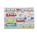 Meraki Wooden Vehicles Puzzles for Kids with Knobs | Montessori Educational 3D Peg Puzzle Board | Colorful Early Learning Puzzle Toy for Toddlers, Boys & Girls | Safe & Handcrafted | For Ages 2-6 Year