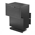 Merapi Parcel Drop Boxes for Outside, 16" x 13.27" x 29.84" Cold-Rolled Steel Package Delivery Boxes, Anti-Theft Lockable Parcel Storage Box for House, Porch, Curbside, Black