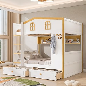 Merax Full Over Full Size House Bunk