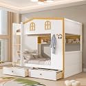 Merax Full Over Full Size House Bunk