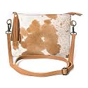 Merbaa cowhide and hair on Pouch bag Genuine cowhide hair on small crossbody Bag with adjustable detachable strap
