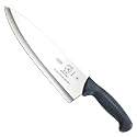 Mercer Culinary M18010 Millennia Black Handle, 10-Inch Wide Hollow Ground, Chef's Knife