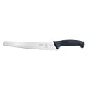 Mercer Culinary M23412 Millennia Black Handle, Wide Fine Sawtooth Blade, Bread Knife