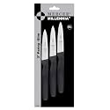 Mercer Culinary M23903 Millennia 3-Inch Slim Paring Knives (3-Pack), Black