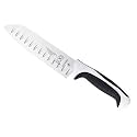 Mercer Culinary Millennia 7-Inch Granton Edge Santoku Knife, White