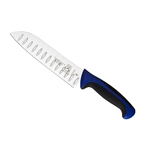 mercer culinary millennia 7-inch santoku knife blue