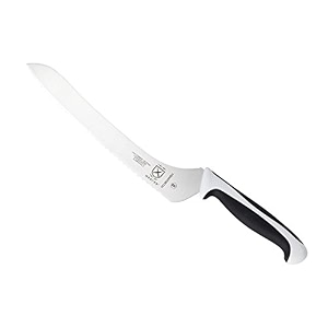 mercer culinary millennia 9-inch offset wavy edge bread knife white