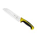 Mercer Culinary Millennia Color Handle Cutlery 7" Santoku Knife (Granton Edge) Yellow