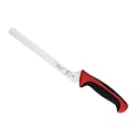 Mercer Culinary Millennia Color Handle Cutlery 8" Offset Bread Knife (Wavy Edge) Red