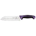 Mercer Culinary Millennia Color Handle Cutlery 7" Santoku Knife (Granton Edge) Purple