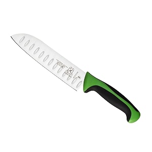 mercer culinary millennia colors 7-inch granton edge santoku knife green
