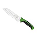 Mercer Culinary Millennia Colors 7-Inch Granton Edge Santoku Knife, Green