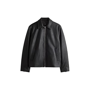 Mercywear Black Faux Leather Jacket for Men