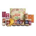 Mere Bhai ka Delightful 18-in-Rakhi Box with Millet Mixes, Gur Chana, Date Nut Squares, Loyka Brittle, Candle, Rakhi Set, Roli Chawal &amp; Potli