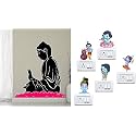 Merical Buddha and FolkBand Switch Board Wall Sticker for Living Room, Hall, Bedroom (Material: PVC Vinyl)