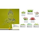 Merical Buddha and Krishna Switch Board Wall Sticker for Living Room, Hall, Bedroom (Material: PVC Vinyl)