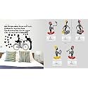 Merical Chal Do Na English and TwitterBird Switch Board Wall Sticker for Living Room, Hall, Bedroom (Material: PVC Vinyl)