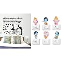 Merical Corner Floral Vine and Animals Switch Board Wall Sticker for Living Room, Hall, Bedroom (Material: PVC Vinyl)