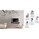 Merical Cute Mickey Mouse and FolkBand Switch Board Wall Sticker for Living Room, Hall, Bedroom (Material: PVC Vinyl)