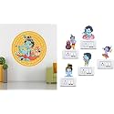 Merical Flute Krishna Slogan and Krishna Switch Board Wall Sticker for Living Room, Hall, Bedroom (Material: PVC Vinyl)