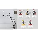 Merical Flying Butterfly and FolkBand Switch Board Wall Sticker for Living Room, Hall, Bedroom (Material: PVC Vinyl)