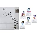Merical Flying Butterfly and Krishna Switch Board Wall Sticker for Living Room, Hall, Bedroom (Material: PVC Vinyl)