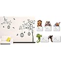 Merical Free Bird Case Black and Animals Switch Board Wall Sticker for Living Room, Hall, Bedroom (Material: PVC Vinyl)