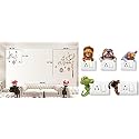 Merical Free Bird Case Brown and Animals Switch Board Wall Sticker for Living Room, Hall, Bedroom (Material: PVC Vinyl)