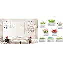 Merical Free Bird Case Brown and Flowers Switch Board Wall Sticker for Living Room, Hall, Bedroom (Material: PVC Vinyl)