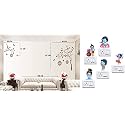Merical Free Bird Case Brown and Krishna Switch Board Wall Sticker for Living Room, Hall, Bedroom (Material: PVC Vinyl)
