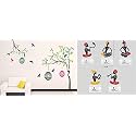 Merical Free Bird Case and FolkBand Switch Board Wall Sticker for Living Room, Hall, Bedroom (Material: PVC Vinyl)