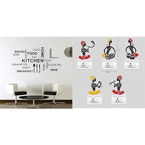 merical kitchen quote and folkband switch board wall sticker for living room hall bedroom material pvc vinyl