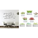 Merical Kitchenquote and Flowers Switch Board Wall Sticker for Living Room, Hall, Bedroom Wall Decore Home Decore