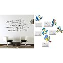 Merical Kitchenquote and Twitter Switch Board Wall Sticker for Living Room, Hall, Bedroom (Material: PVC Vinyl)