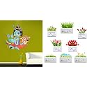Merical Krishna Playing with Cow and Flowers Switch Board Wall Sticker for Living Room, Hall, Bedroom (Material: PVC Vinyl)