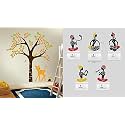 Merical Orange Deer and Tree and Folkband Switch Board Wall Sticker for Living Room, Hall, Bedroom (Material: PVC Vinyl)