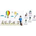 Merical Team Monkey and Krishna Switch Board Wall Sticker for Living Room, Hall, Bedroom (Material: PVC Vinyl)