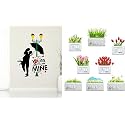 Merical Valentine I Am in Love and Flowers Switch Board Wall Sticker for Living Room, Hall, Bedroom (Material: PVC Vinyl)
