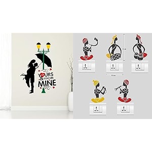 merical valentine i am in love and folkband switch board wall sticker for living room hall bedroom material pvc vinyl