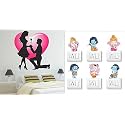 Merical Valentine My Love Old and Ganesh Switch Board Wall Sticker for Living Room, Hall, Bedroom (Material: PVC Vinyl)