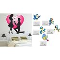 Merical Valentine My Love Old and Twitter Switch Board Wall Sticker for Living Room, Hall, Bedroom (Material: PVC Vinyl)