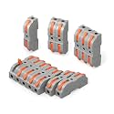Wire Connector, 6Pcs Universal Connection Terminals, Circuit Inline Splices Electric Connectors, SPL-1 Clamp with Actuation Lever, 4 mm² Conductor Clamp, Quick & Freely Assemble