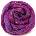 Merino & Sari Silk, Exotic Fiber Blend for Spinning & Felting, Ahimsa