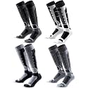 Merino Wool Ski Socks for Men, Women &amp; Youth - Over-the-Calf Full Cushion Thermal Snowboard Socks, Winter Performance
